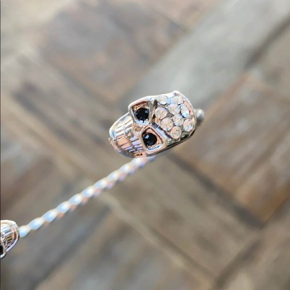 Silver Skull Cuff